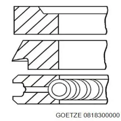 08-183000-00 Goetze pierścienie tłokowe na 1 cylinder, std.