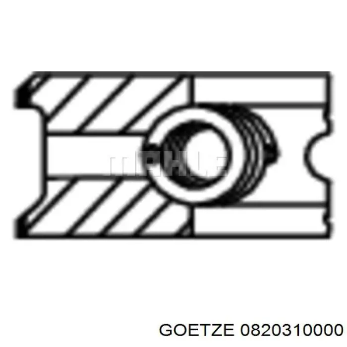 Do koszyka 0820310000 Goetze Pierścienie tłokowe na 1 cylinder, STD.