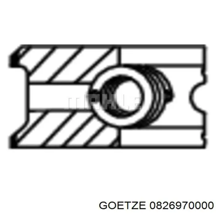 Pierścienie tłokowe na 1 cylinder, STD. Goetze 0826970000 cena, od 30,24 USD