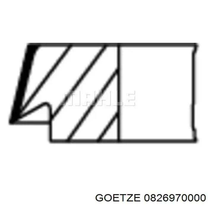 Do koszyka 0826970000 Goetze Pierścienie tłokowe na 1 cylinder, STD.