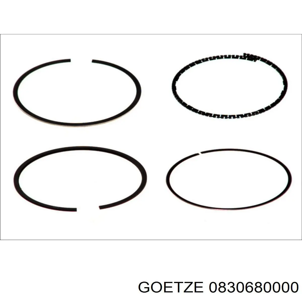Pierścienie tłokowe na 1 cylinder, STD. 0830680000 Goetze