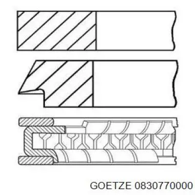 08-307700-00 Goetze pierścienie tłokowe na 1 cylinder, std.