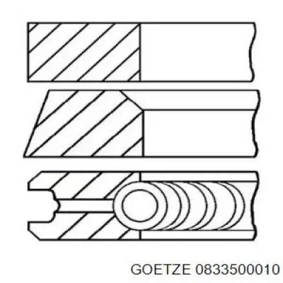 9382700 SM pierścienie tłokowe na 1 cylinder, std.