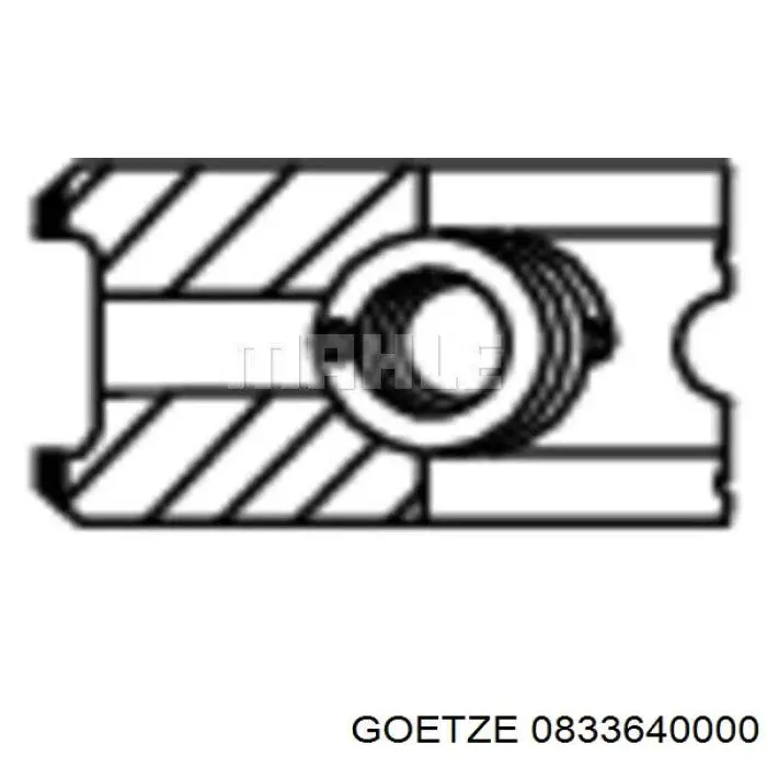 0833640000 Goetze Pierścienie tłokowe na 1 cylinder, STD.