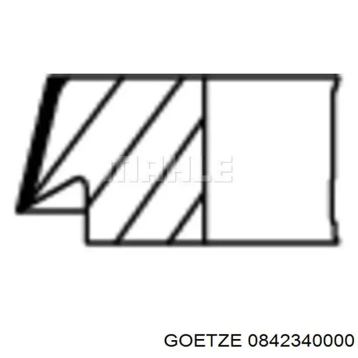 Pierścienie tłokowe na 1 cylinder, STD. Goetze 0842340000 cena, od 17,45 USD