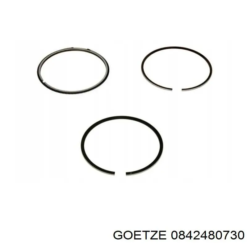 Pierścienie tłokowe na 1 cylinder, 2. naprawa (+0,50) Goetze 0842480730 cena, od 15,32 USD