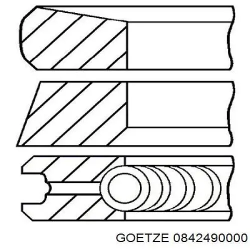 0842490000 Goetze Pierścienie tłokowe na 1 cylinder, STD.