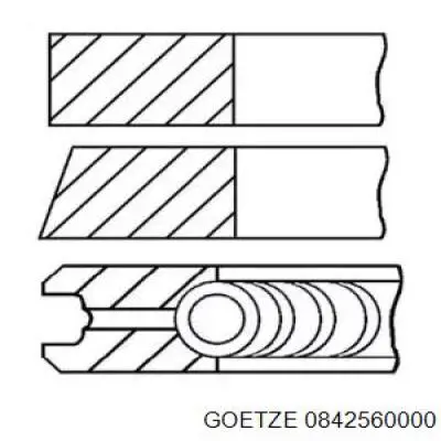 08-425600-00 Goetze pierścienie tłokowe na 1 cylinder, std.