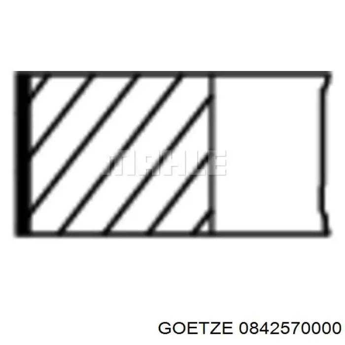Pierścienie tłokowe na 1 cylinder, STD. Goetze 0842570000 cena, od 28,07 USD