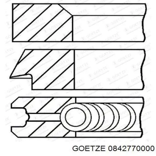 08-427700-00 Goetze pierścienie tłokowe na 1 cylinder, std.