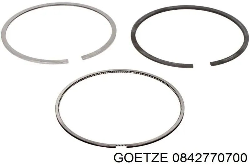 0842770700 Goetze Pierścienie tłokowe na 1 cylinder, 2. naprawa (+0,50)