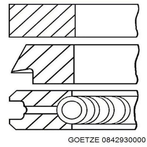 08-429300-00 Goetze pierścienie tłokowe na 1 cylinder, std.