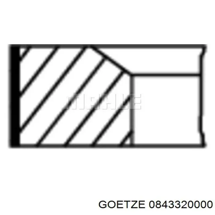 08-433200-00 Goetze pierścienie tłokowe na 1 cylinder, std.