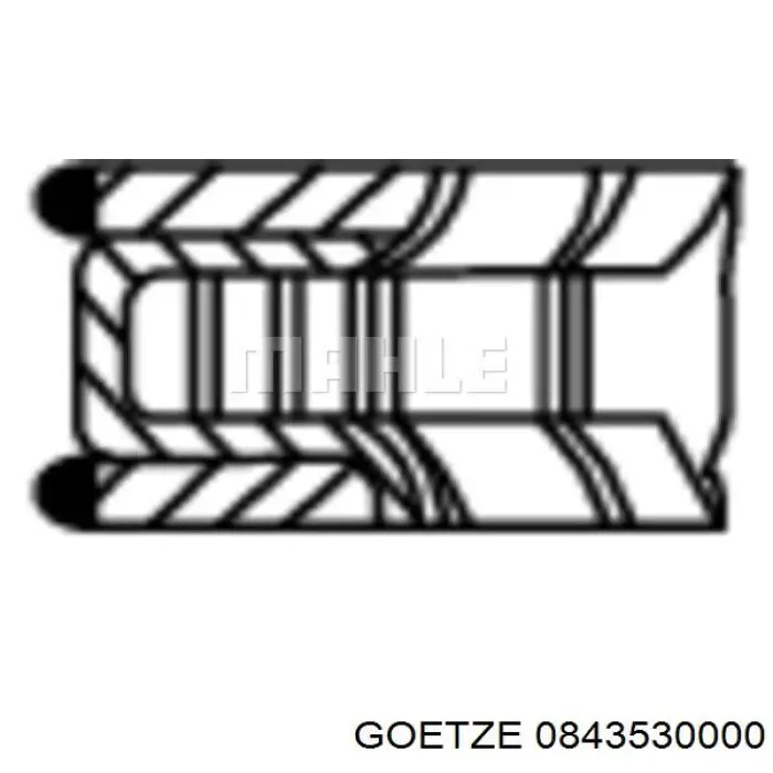 0843530000 Goetze Pierścienie tłokowe na 1 cylinder, STD.