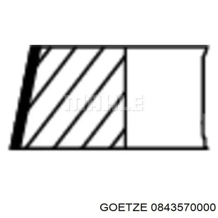 Pierścienie tłokowe na 1 cylinder, STD. 792071004 SM