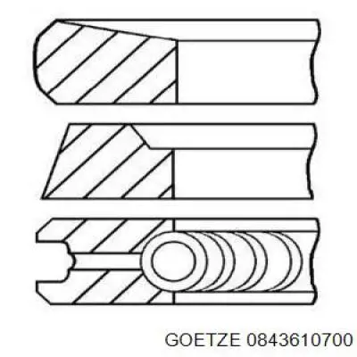 Pierścienie tłokowe na 1 cylinder, 2. naprawa (+0,50) Nissan Cabstar NT400 (F24M)