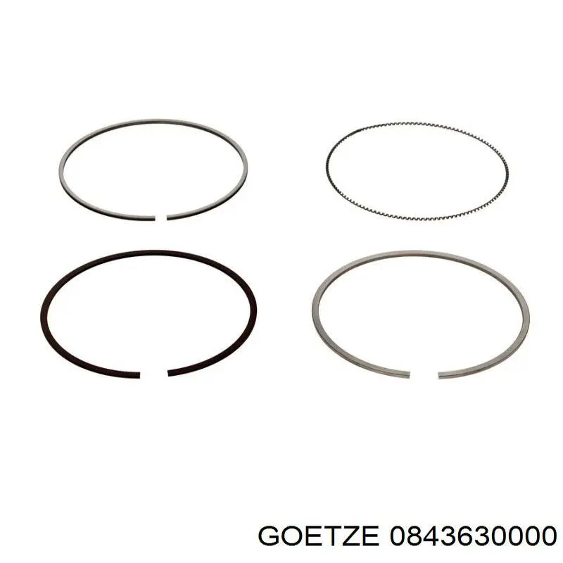 08-436300-00 Goetze pierścienie tłokowe na 1 cylinder, std.