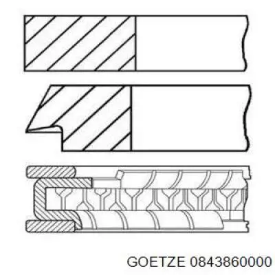 Pierścienie tłokowe na 1 cylinder, STD. Goetze 0843860000 cena, od 8,26 USD