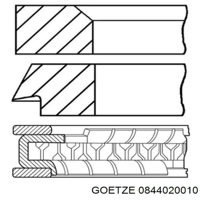 1214054GA0000 Suzuki pierścienie tłokowe na 1 cylinder, std.