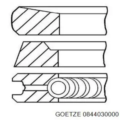 0844030000 Goetze Pierścienie tłokowe na 1 cylinder, STD.