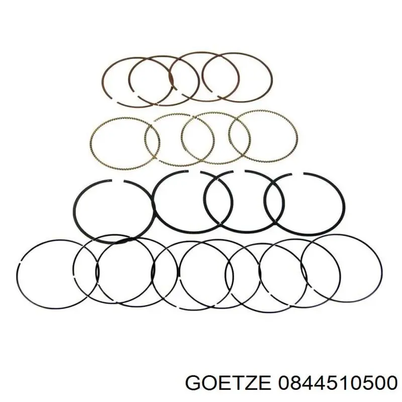 Zestaw pierścieni tłokowych do silnika, 1. naprawa (+0,25) Goetze 0844510500 cena, od 17,89 USD