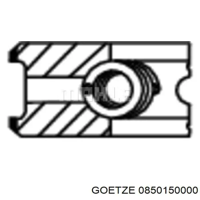 0850150000 Goetze Pierścienie tłokowe na 1 cylinder, STD.