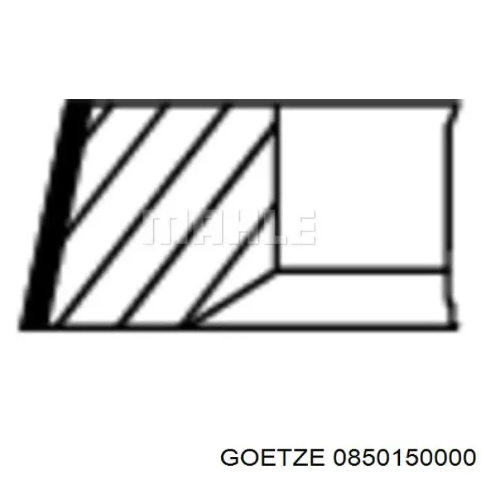 Pierścienie tłokowe na 1 cylinder, STD. Goetze 0850150000 cena, od 23,03 USD