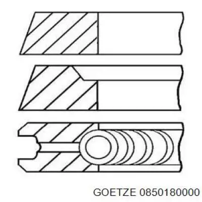 08-501800-00 Goetze pierścienie tłokowe na 1 cylinder, std.