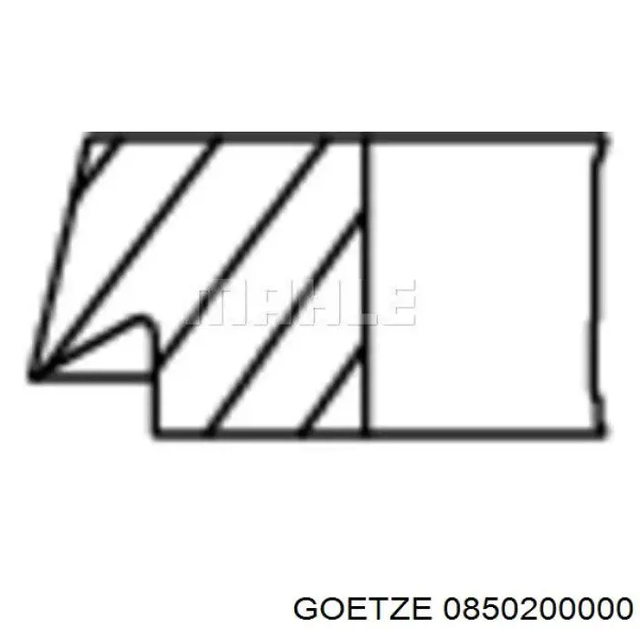 Pierścienie tłokowe na 1 cylinder, STD. Goetze 0850200000 cena, od 17,18 USD