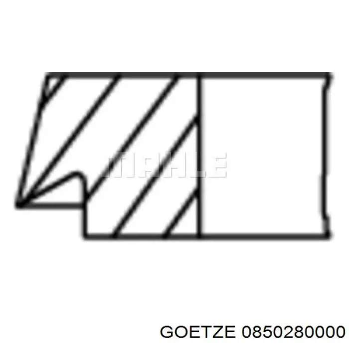0850280000 Goetze Pierścienie tłokowe na 1 cylinder, STD.