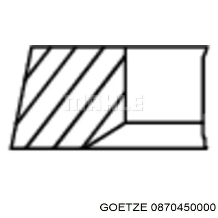 0870450000 Goetze Pierścienie tłokowe na 1 cylinder, STD.