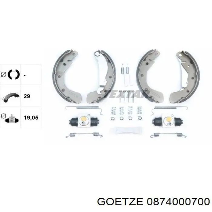 Pierścienie tłokowe na 1 cylinder, 2. naprawa (+0,50) Goetze 0874000700 cena, od 35,61 USD