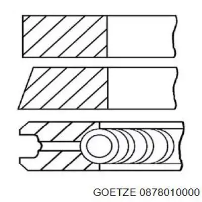 08-780100-00 Goetze pierścienie tłokowe na 1 cylinder, std.