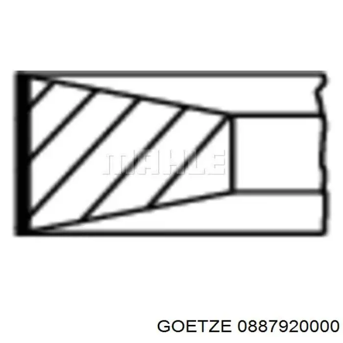 Do koszyka 0887920000 Goetze Pierścienie tłokowe na 1 cylinder, STD.