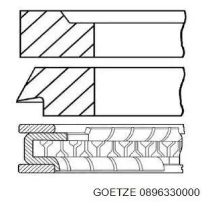 0896330000 Goetze Pierścienie tłokowe na 1 cylinder, STD.