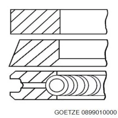 0899010000 Goetze Pierścienie tłokowe na 1 cylinder, STD.