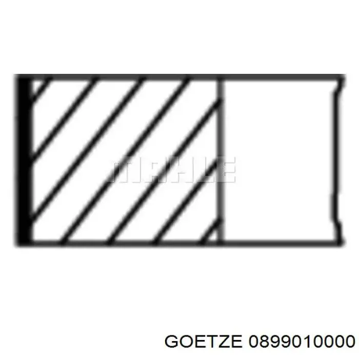Do koszyka 0899010000 Goetze Pierścienie tłokowe na 1 cylinder, STD.