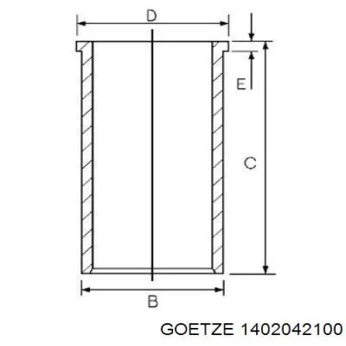 1402042100 Goetze Tuleja tłoka