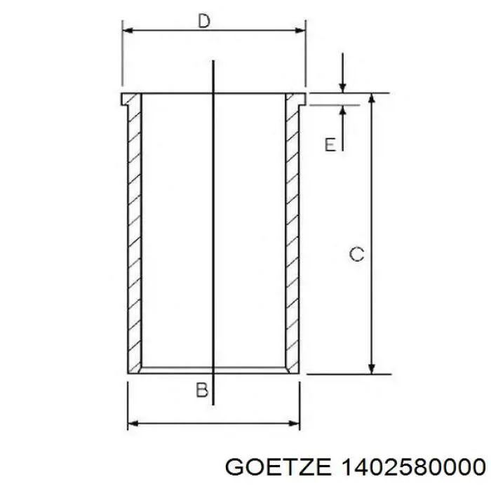 Do koszyka 1402580000 Goetze Tuleja tłoka