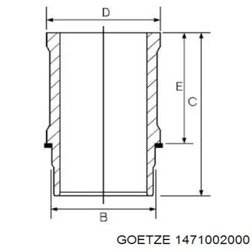 1471002000 Goetze Tuleja tłoka