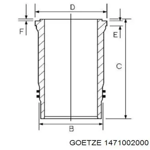 Tuleja tłoka 1471002000 Goetze