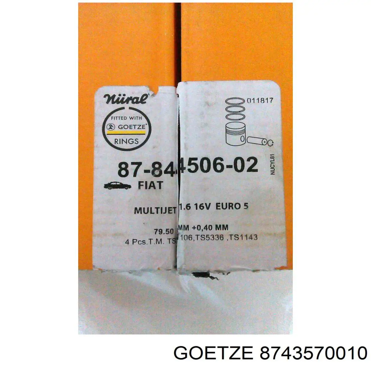 Tłok, komplet do jednego cylindru, STD do Fiat 500  312