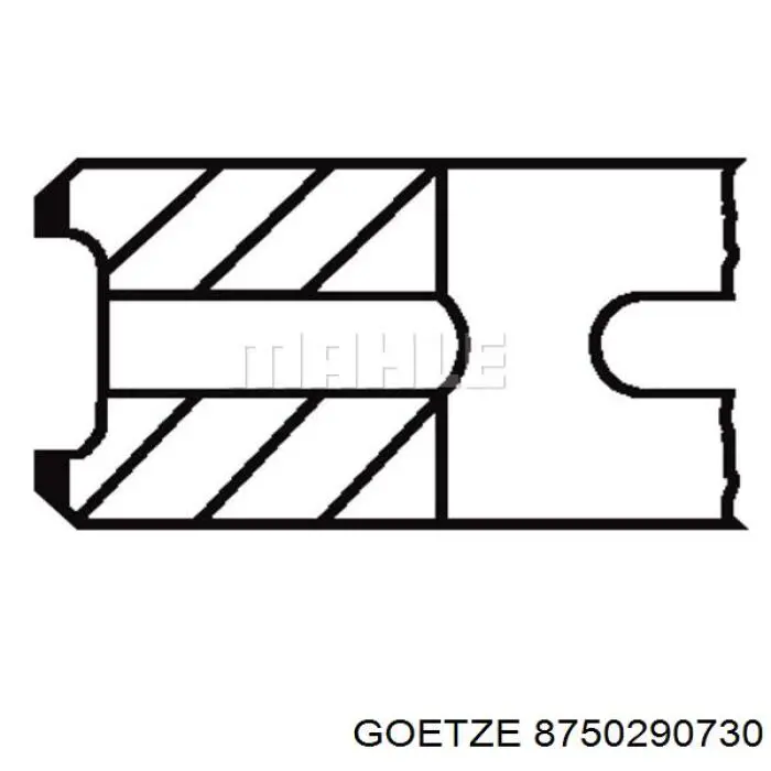 Do koszyka 8750290730 Goetze Tłok, komplet na 1 cylinder, 2. naprawa (+0,50)