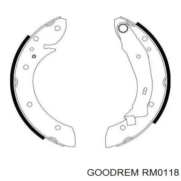 RM0118 Goodrem klocki hamulcowe tylne bębnowe