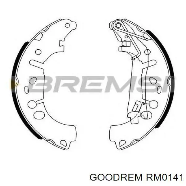 RM0141 Goodrem klocki hamulcowe tylne bębnowe