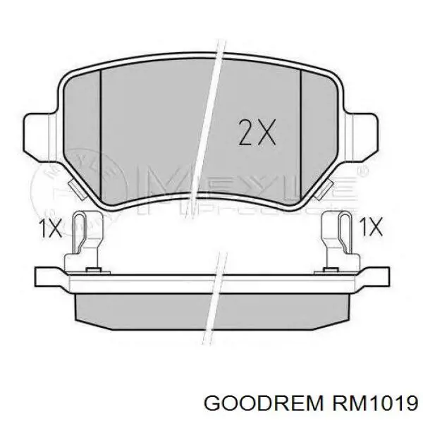 Okładziny (klocki) do hamulców tarczowych tylne Goodrem RM1019