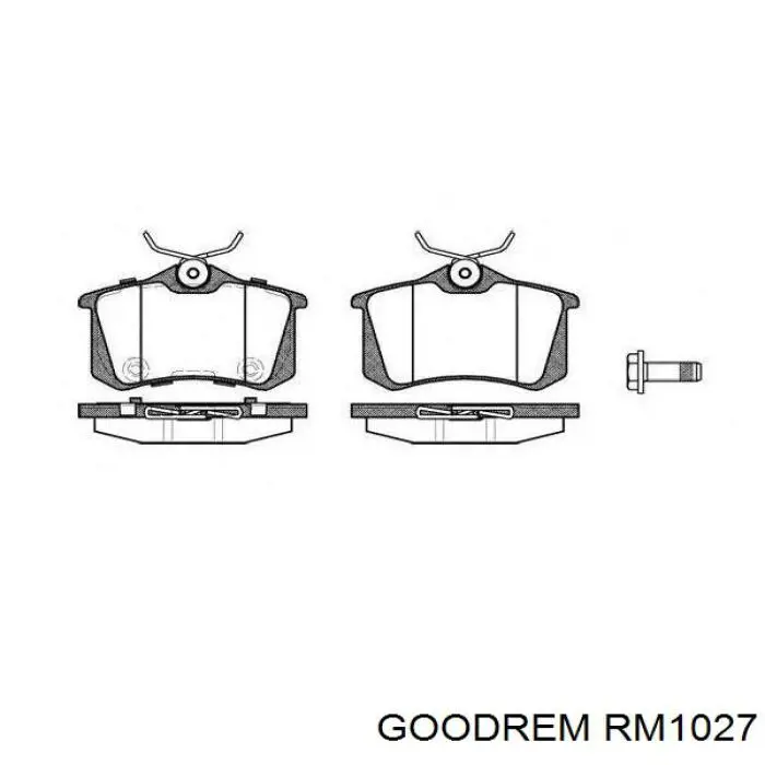 RM1027 Goodrem Okładziny (klocki) do hamulców tarczowych tylne