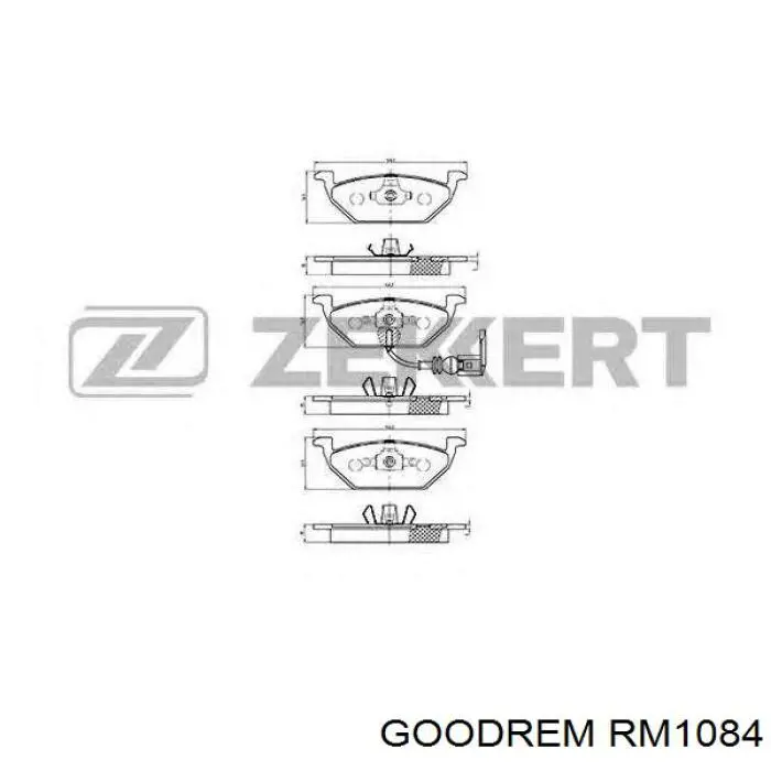 Klocki hamulcowe przednie tarczowe Goodrem RM1084