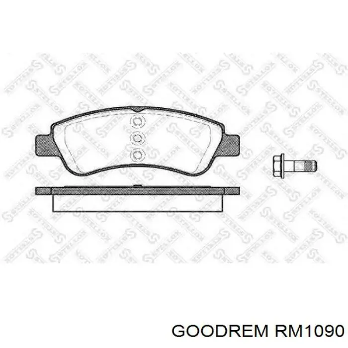 RM1090 Goodrem Klocki hamulcowe przednie tarczowe