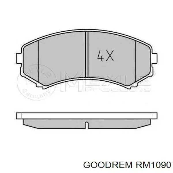 Klocki hamulcowe przednie tarczowe Goodrem RM1090